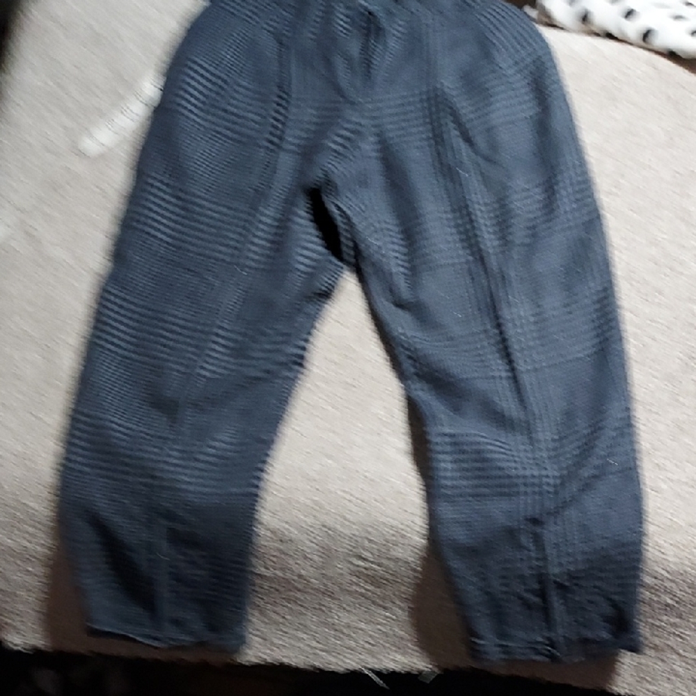 Laurel Burch Men's Black Checkered Dress Pants